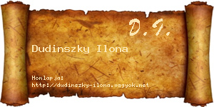 Dudinszky Ilona névjegykártya