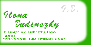 ilona dudinszky business card